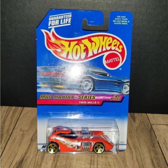 Hot Wheels 2000 #20 Twin Mill II Mad Maniax Orange & Flames Diecast - Picture 5 of 6